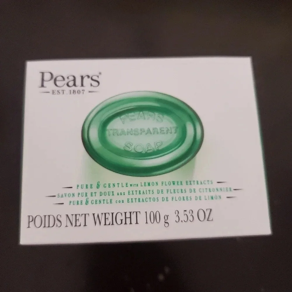 Pear's Transparent Soap Pure & Gentle W/Lemon Flower Extracts Bundle of 2 Bars